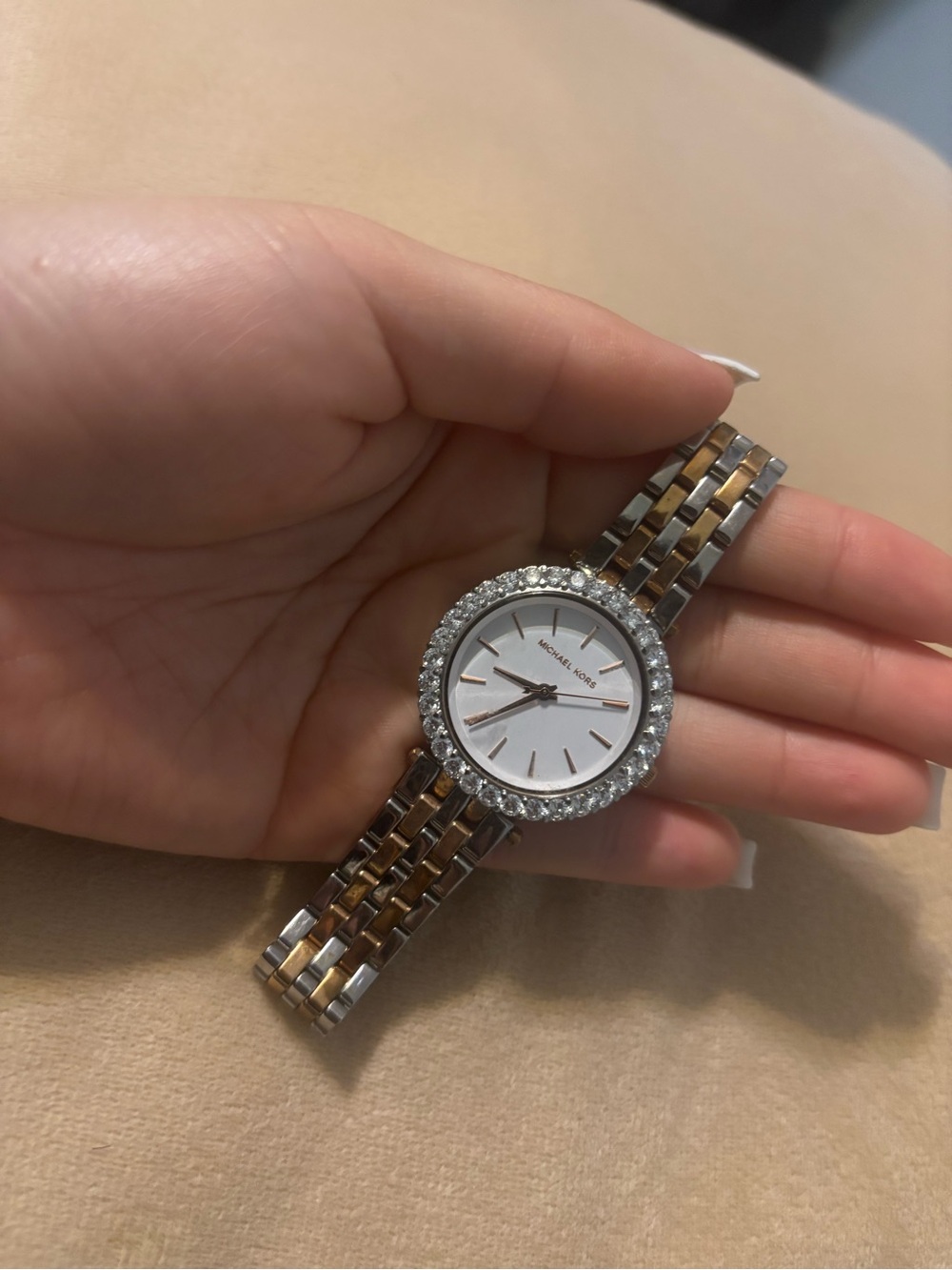 Michael Kors Two-Tone Crystal Accent Women's Watch - Silver & Gold